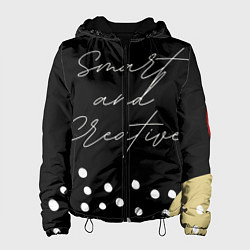 Куртка с капюшоном женская Умный и креативный, цвет: 3D-черный