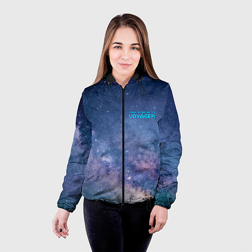 Женская куртка Услышь мой вой уже, это Voyager / 3D-Черный – фото 4