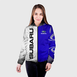 Куртка с капюшоном женская SUBARUСубару, цвет: 3D-черный — фото 2