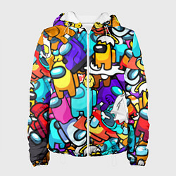 Куртка с капюшоном женская AMONG US, цвет: 3D-белый