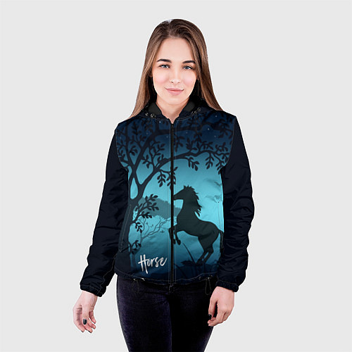 Женская куртка Конь / 3D-Черный – фото 4