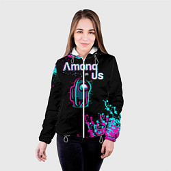 Куртка с капюшоном женская Among Us, цвет: 3D-белый — фото 2