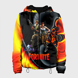 Куртка с капюшоном женская FORTNITE S, цвет: 3D-черный