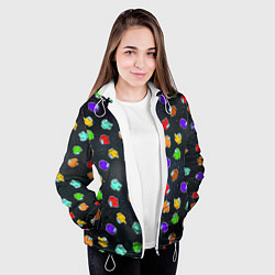 Куртка с капюшоном женская Among Us, цвет: 3D-белый — фото 2