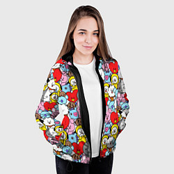 Куртка с капюшоном женская BT21 BTS, цвет: 3D-черный — фото 2