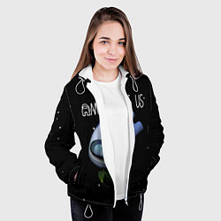 Куртка с капюшоном женская AMONG US, цвет: 3D-белый — фото 2