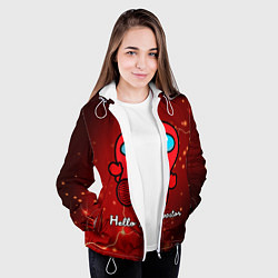 Куртка с капюшоном женская Hello Impostor, цвет: 3D-белый — фото 2