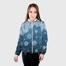 Куртка с капюшоном женская Снежное Настроенние, цвет: 3D-белый — фото 2