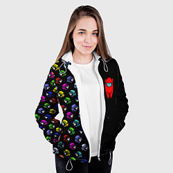 Куртка с капюшоном женская AMONG US, цвет: 3D-белый — фото 2