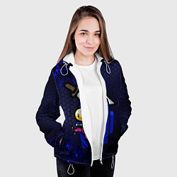 Куртка с капюшоном женская Among Us Imposter Blue, цвет: 3D-белый — фото 2