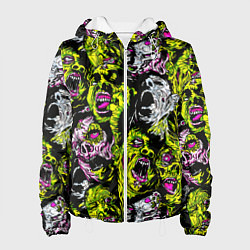 Куртка с капюшоном женская ЗОМБИ, цвет: 3D-белый