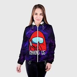 Куртка с капюшоном женская AMONG US, цвет: 3D-белый — фото 2