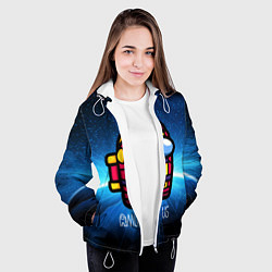 Куртка с капюшоном женская Among Us, цвет: 3D-белый — фото 2