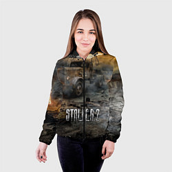 Куртка с капюшоном женская Stalker 2 Мертвый город, цвет: 3D-черный — фото 2