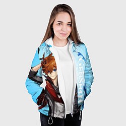 Куртка с капюшоном женская GENSHIN IMPACT, ТАРТАЛЬЯ, цвет: 3D-белый — фото 2