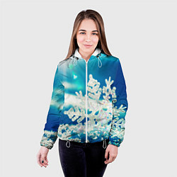 Куртка с капюшоном женская Снег, цвет: 3D-белый — фото 2
