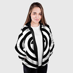 Куртка с капюшоном женская Узор Академия Амбрелла, цвет: 3D-черный — фото 2