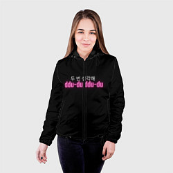 Куртка с капюшоном женская DDU-DU DDU-DU BLACKPINK, цвет: 3D-черный — фото 2