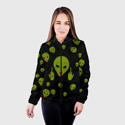Куртка с капюшоном женская Alien, цвет: 3D-черный — фото 2