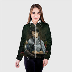 Куртка с капюшоном женская Леви Аккерман, цвет: 3D-белый — фото 2