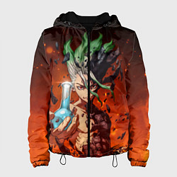 Куртка с капюшоном женская Доктор Стоун, цвет: 3D-черный