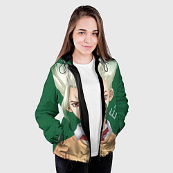 Куртка с капюшоном женская Доктор Стоун, цвет: 3D-черный — фото 2