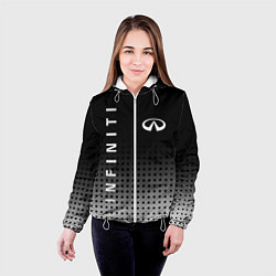 Куртка с капюшоном женская Infiniti, цвет: 3D-белый — фото 2