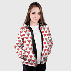 Куртка с капюшоном женская Разбитое Сердце, цвет: 3D-черный — фото 2