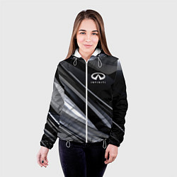 Куртка с капюшоном женская Infiniti, цвет: 3D-белый — фото 2