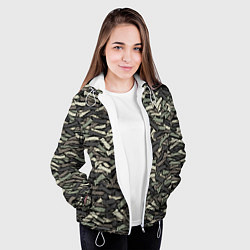 Куртка с капюшоном женская Камуфляж - Димон, цвет: 3D-белый — фото 2