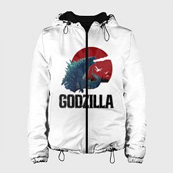 Куртка с капюшоном женская Годзилла, цвет: 3D-черный