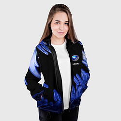 Куртка с капюшоном женская Subaru, цвет: 3D-черный — фото 2