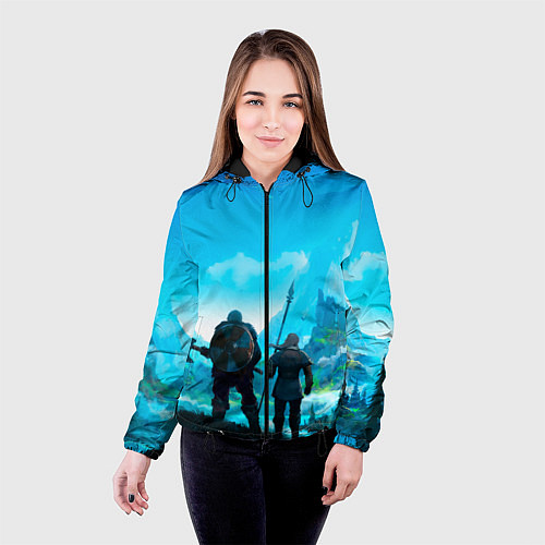 Женская куртка Вальгала / 3D-Черный – фото 4