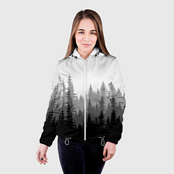 Куртка с капюшоном женская Темный Лес, цвет: 3D-белый — фото 2
