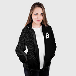 Куртка с капюшоном женская БИТКОИН BITCOIN, цвет: 3D-черный — фото 2
