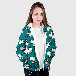 Куртка с капюшоном женская Крутые Единороги, цвет: 3D-белый — фото 2