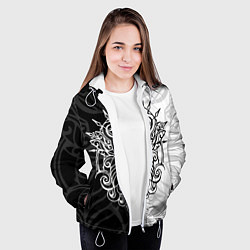 Куртка с капюшоном женская HOLLOW KNIGHT ХОЛЛОУ НАЙТ, цвет: 3D-белый — фото 2