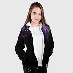 Куртка с капюшоном женская Разряд Молнии, цвет: 3D-белый — фото 2