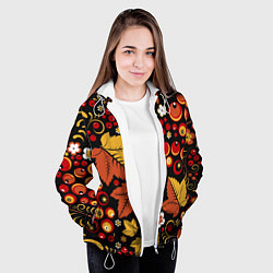 Куртка с капюшоном женская ХОХЛОМА, цвет: 3D-белый — фото 2