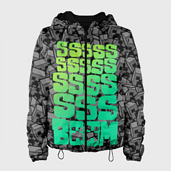 Куртка с капюшоном женская МАЙНКРАФТ MINECRAFT, цвет: 3D-черный