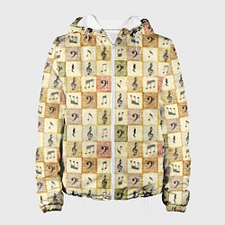 Куртка с капюшоном женская Музыкант, цвет: 3D-белый