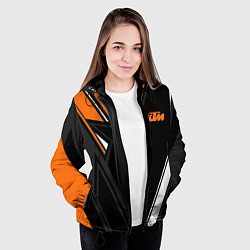 Куртка с капюшоном женская KTM КТМ, цвет: 3D-черный — фото 2
