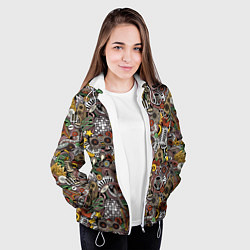 Куртка с капюшоном женская Музыка, цвет: 3D-белый — фото 2