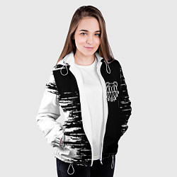 Куртка с капюшоном женская Radiohead, цвет: 3D-белый — фото 2