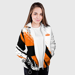 Куртка с капюшоном женская KTM КТМ Z, цвет: 3D-белый — фото 2