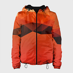 Куртка с капюшоном женская Геометрические облака, цвет: 3D-черный