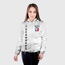 Куртка с капюшоном женская Тхэквондо Taekwondo, цвет: 3D-белый — фото 2