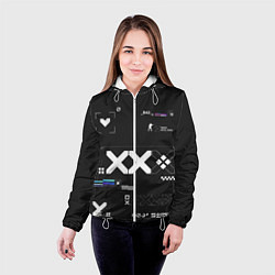 Куртка с капюшоном женская Desert Eagle: Printstream Graphite, цвет: 3D-белый — фото 2