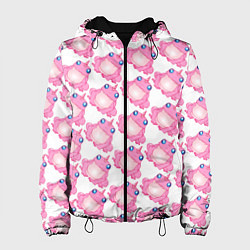 Куртка с капюшоном женская Сказочная розовая лягушка, цвет: 3D-черный