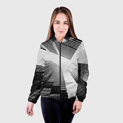 Куртка с капюшоном женская Минимализм, цвет: 3D-черный — фото 2